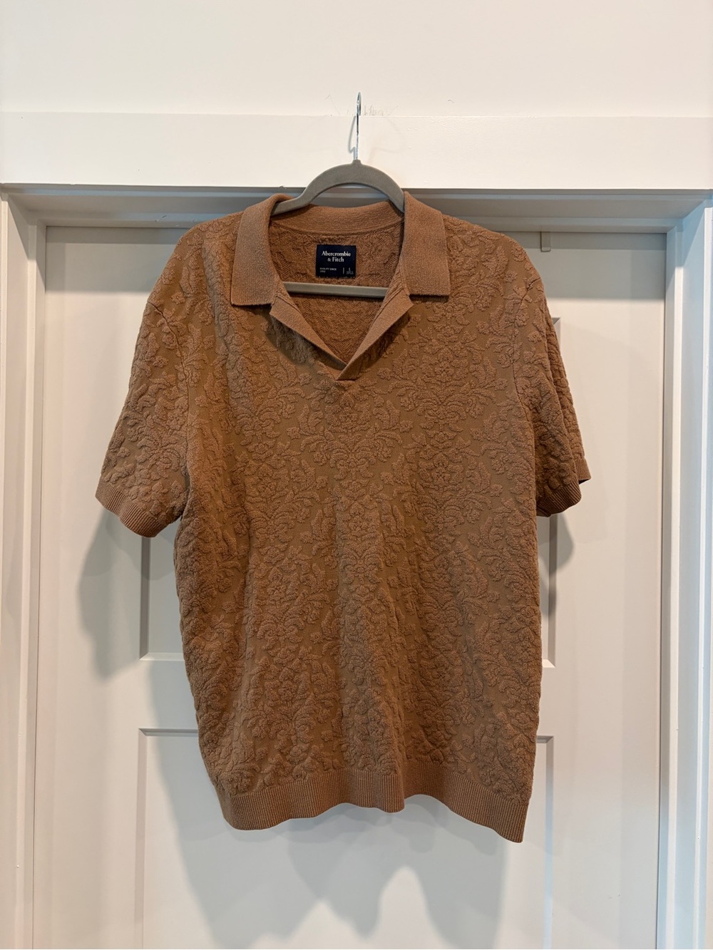 Abercrombie & Fitch Jacquard Johnny Collar Sweater Polo